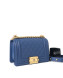 Chanel Quilted Calfskin Small Flap Bag A67085 Blue 2019