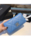 Chanel 19 Goatskin Long Zipped Wallet AP1063 Blue 2019