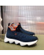 Hermes Eclair Knit High top Sneakers Blue 2022 02