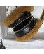 Chanel Shiny Vintage Crumpled Sheepskin Round Clutch with Chain Black/Brown 2019