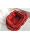 Bottega Veneta LargeThe Pouch Oversized Clutch in Woven Lambskin Red 2019