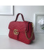 Gucci GG Marmont Medium Top Handle Bag 498109 Red 2019