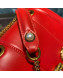 Dolce Gabbana DG Amore Calfskin Saddle Shoulder Bag Red 2019