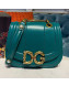 Dolce Gabbana DG Amore Calfskin Saddle Shoulder Bag Green 2019