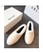 Celine Wool Flat Loafers White 2019