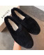 Celine Wool Flat Loafers Black 2019