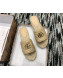 Gucci Leather Espadrille Slide Sandal 573028 Beige 2019