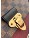 Louis Vuitton Vavin PM Chain Shoulder Bag N40109 Damier Ebene Canvas/Burgundy 2019