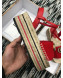 Gucci Knit Platform Espadrille Sandal Red 2019