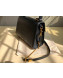 Valentino Small VSLING Grainy Calfskin Top Handle Bag 0530S Black 2019