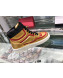 Chanel Metallic Leather High-Top Sneakers G35063 Gold/Red 2019