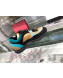 Chanel Fabric and Suede Sneakers G34360 Black/Turquoise/Gold 2019