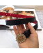 Gucci Reversible Leather Belt with Crystal and Gold GG Buckle 20mm 