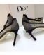 Dior J'adior D-Moi Point Heel 95mm Pump in Dotted Mesh Black 2019