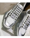 Jimmy Choo Diamond/F Silver Metallic Leather Low Top Sneaker 2019