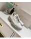 Jimmy Choo Diamond/F White Calf Leather Low Top Sneaker 2019