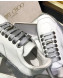 Jimmy Choo Diamond/F White Calf Leather Low Top Sneaker 2019
