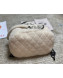 Chanel Quilted Shearling Sheepskin Medium Shopping Bag AS0981 White 2019