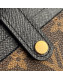 Louis Vuitton Monogram Canvas and Calfskin Porte Cartes Double Zipped Card Holder M66532 Black 2019