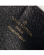 Louis Vuitton Monogram Canvas and Calfskin Porte Cartes Double Zipped Card Holder M66532 Black 2019