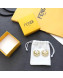 Fendi F Is Fendi Pearl Hoop Earrings Gold/White 2019