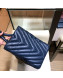 Chanel Chevron Aged Calfskin Large Shopping Bag A57974 Blue 2018
