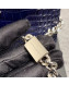 Saint Laurent Kate Small with Tassel in Embossed Crocodile Shiny Leather 354120 Blue