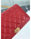Chanel Grained Leather Boy Chanel Wallet on Chain A81969 Red 2019