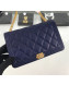 Chanel Grained Leather Boy Chanel Wallet on Chain A81969 Blue 2019