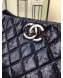 Chanel Quilted Waxed Leather Shopping Bag Black 2019