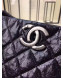 Chanel Quilted Waxed Leather Shopping Bag Black 2019