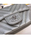 Chanel Soft Grained Leather Classic Flap Bag Silver 2019