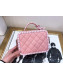 Chanel Small Vanity Case Top Handle Bag A93342 Pink/White 2019