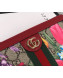 Gucci Ophidia GG Flora Zip Around Wallet 523154 Red 2019