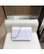 Chanel Pleated Lambskin Wallet on Chain WOC AP0388 White 2019