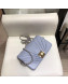 Chanel Pleated Lambskin Wallet on Chain WOC AP0388 Light Blue 2019