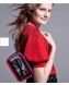 Louis Vuitton Square Beach Pouch Shoulder Bag in Damier Monogram Denim Canvas and PVC M68765 Blue/Red 2020
