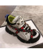 Gucci Flashtrek Sneaker with Removable Crystals Silver 2018