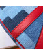 Louis Vuitton Speedy Bandoulière 30 in Damier Monogram Denim Canvas M45041 Blue/Red 2020