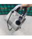 Dior Mini Lady Dior Bag in Sequins Check Embroidered Calfskin Grey 2019