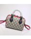 Gucci GG Canvas Mini Duffle Bag 432123 Beige/Red/Black 2021