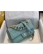 Chanel Quilted Lambskin Medium Flap Bag with Resin Chain AS1353 Light Blue 2019