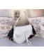 Dior Saddle Medium Bag in Ultra Matte Embossed Leather White 2019