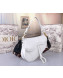 Dior Saddle Medium Bag in Ultra Matte Embossed Leather White 2019