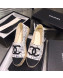 Chanel CC Weave Espadrilles White/Black 2019