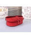 Dior Saddle Medium Bag in Ultra Matte Embossed Leather Red 2019