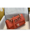 Chanel Quilted Lambskin Medium Flap Bag with Resin Chain AS1353 Orange 2019