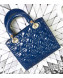 Dior My Lady Dior Medium Bag in Patent Cannage Calfskin Blue/Gold 2019