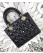 Dior My Lady Dior Medium Bag in Patent Cannage Calfskin Black/Gold 2019