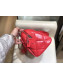 Chanel Quilted Calfskin Small Bowling Bag AS1321 Red/Silver 2019